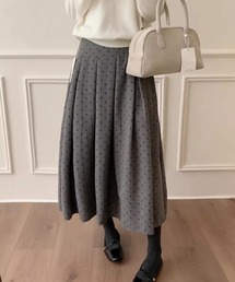 LAFFMO | ドット柄タックプリーツスカート(スカート)