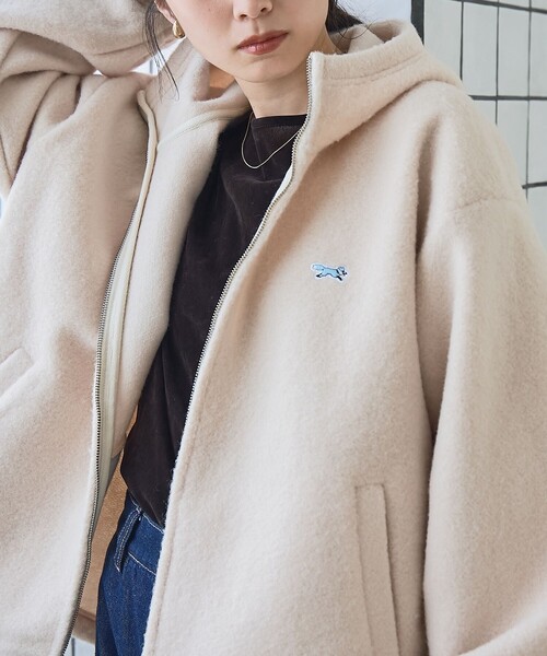 PENNEYS（ぺニーズ）の「【PENNEYS（ぺニーズ）別注】 ボアフーディージップブルゾン（ブルゾン・レディース・ブラウン/ダークグレー/ナチュラル・FREE）」の3枚目の写真