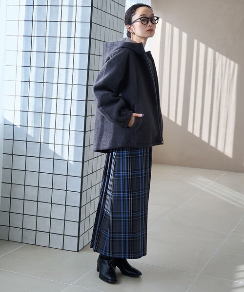 PENNEYS（ぺニーズ）の「【PENNEYS（ぺニーズ）別注】 ボアフーディージップブルゾン（ブルゾン・レディース・ブラウン/ダークグレー/ナチュラル・FREE）」の8枚目の写真