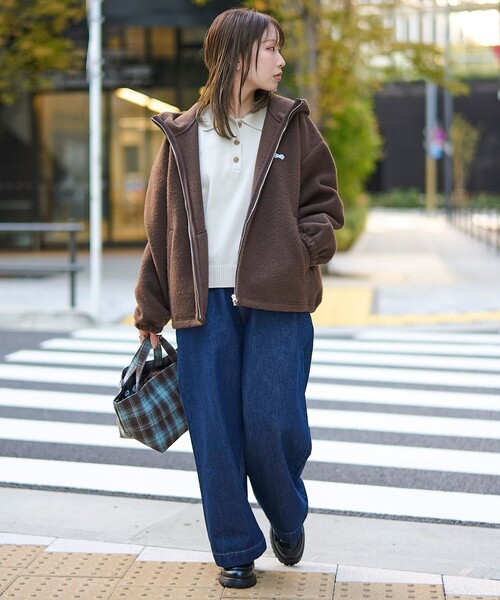 PENNEYS（ぺニーズ）の「【PENNEYS（ぺニーズ）別注】 ボアフーディージップブルゾン（ブルゾン・レディース・ブラウン/ダークグレー/ナチュラル・FREE）」の17枚目の写真