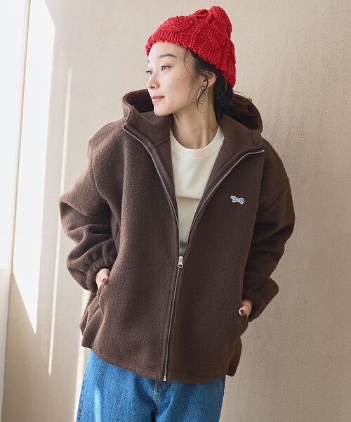 PENNEYS（ぺニーズ）の「【PENNEYS（ぺニーズ）別注】 ボアフーディージップブルゾン（ブルゾン・レディース・ブラウン/ダークグレー/ナチュラル・FREE）」の19枚目の写真