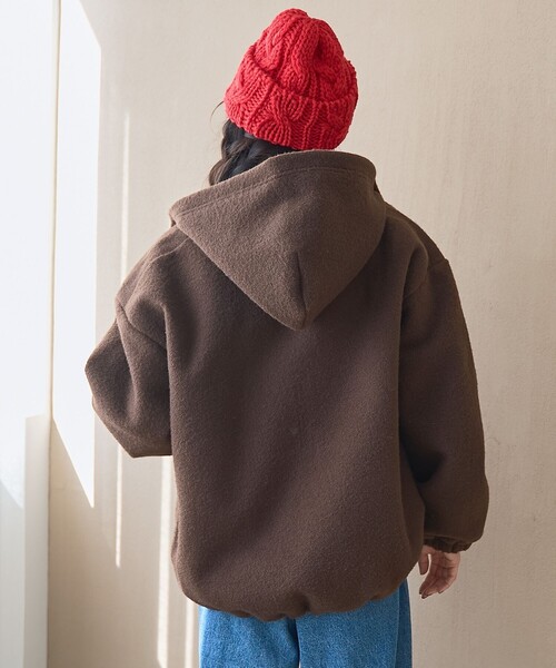 PENNEYS（ぺニーズ）の「【PENNEYS（ぺニーズ）別注】 ボアフーディージップブルゾン（ブルゾン・レディース・ブラウン/ダークグレー/ナチュラル・FREE）」の21枚目の写真