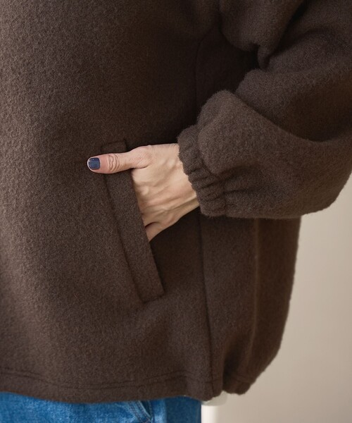 PENNEYS（ぺニーズ）の「【PENNEYS（ぺニーズ）別注】 ボアフーディージップブルゾン（ブルゾン・レディース・ブラウン/ダークグレー/ナチュラル・FREE）」の11枚目の写真