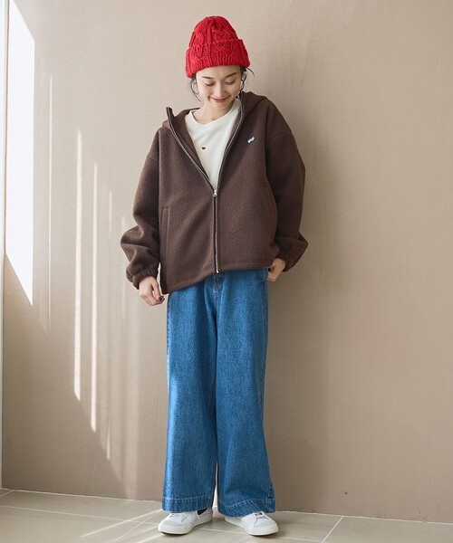 PENNEYS（ぺニーズ）の「【PENNEYS（ぺニーズ）別注】 ボアフーディージップブルゾン（ブルゾン・レディース・ブラウン/ダークグレー/ナチュラル・FREE）」の13枚目の写真