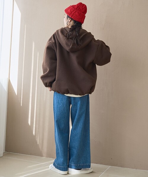 PENNEYS（ぺニーズ）の「【PENNEYS（ぺニーズ）別注】 ボアフーディージップブルゾン（ブルゾン・レディース・ブラウン/ダークグレー/ナチュラル・FREE）」の15枚目の写真