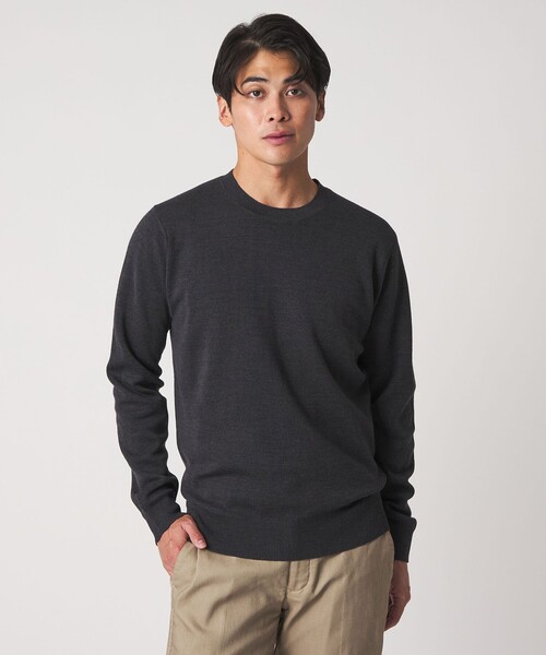 A DAY IN THE LIFE UNITED ARROWS(アデイインザライフユナイテッドアローズ)の「ハイゲージ ミラノリブ ニット<A DAY IN THE LIFE>(ニット/セーター・メンズ・ナチュラル/ブラック/ダークグレー/ネイビー・M/S/L)」の5枚目の写真
