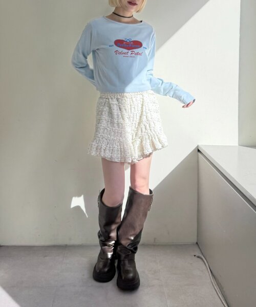 w closet（ダブルクローゼット）の「フリルショートパンツ（その他パンツ・レディース・オフホワイト/アイボリー/ブラック・FREE）」の9枚目の写真