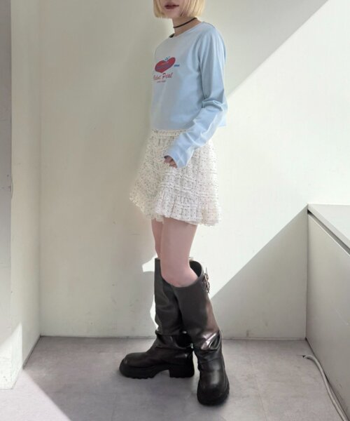 w closet（ダブルクローゼット）の「フリルショートパンツ（その他パンツ・レディース・オフホワイト/アイボリー/ブラック・FREE）」の10枚目の写真