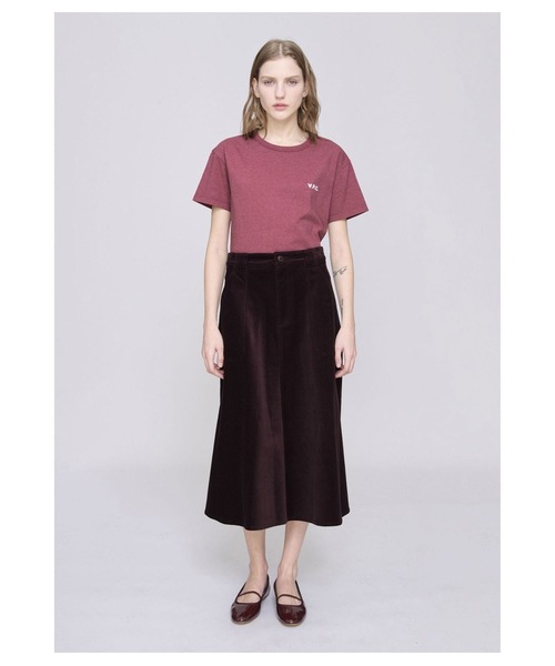 A.P.C.（アーペーセー）の「JUPE LAURENE（スカート・レディース・ボルドー/チャコールグレー・34/36）」の3枚目の写真