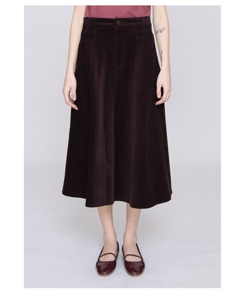 A.P.C.（アーペーセー）の「JUPE LAURENE（スカート・レディース・ボルドー/チャコールグレー・34/36）」の5枚目の写真