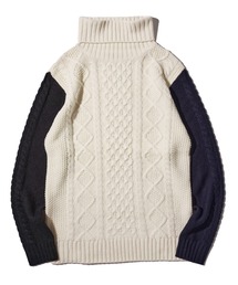 ADPOSION（アドポーション）の「ケーブル編みタートルネックニット（ニット/セーター）」