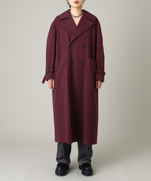 forget-me-nots(フォーゲットミーノッツ)の「Forget-me-nots Maxi Trench Coat FMN-25AW-CO-001(その他アウター・レディース・バーガンディー/グレー・FREE)」の1枚目の写真