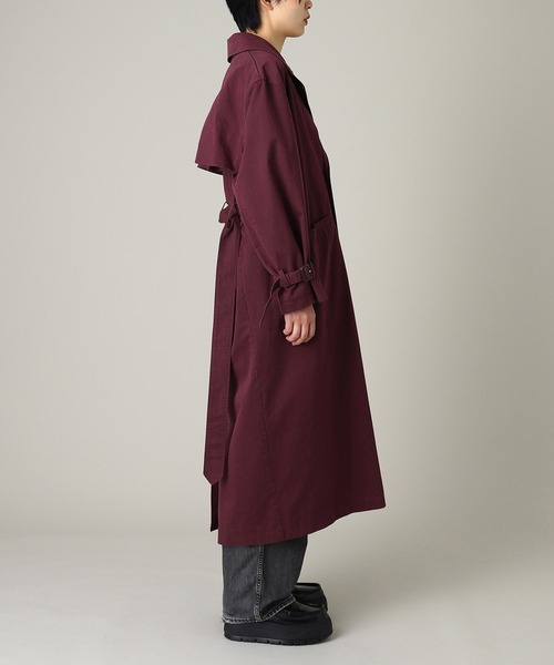 forget-me-nots(フォーゲットミーノッツ)の「Forget-me-nots Maxi Trench Coat FMN-25AW-CO-001(その他アウター・レディース・バーガンディー/グレー・FREE)」の3枚目の写真