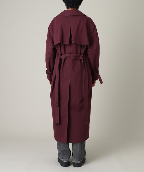 forget-me-nots(フォーゲットミーノッツ)の「Forget-me-nots Maxi Trench Coat FMN-25AW-CO-001(その他アウター・レディース・バーガンディー/グレー・FREE)」の4枚目の写真