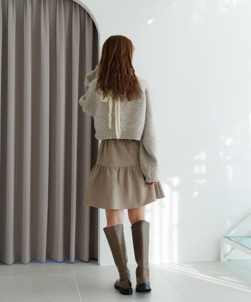 flower（フラワー）の「フレアミニスカート（スカート・レディース・グレー/ベージュ・FREE）」の15枚目の写真