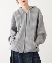 JEMORGAN ビッグワッフルフルジップパーカー