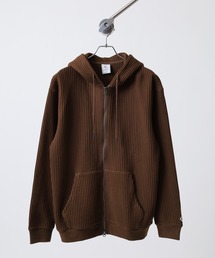 JEMORGAN ビッグワッフルフルジップパーカー