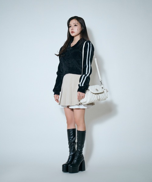 ANDGEEBEE（アンジービー）の「2WAYキルティングリュックバッグ（バックパック/リュック・レディース・ブラック/アイボリー・FREE）」の6枚目の写真