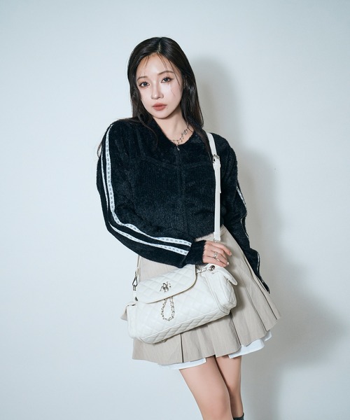 ANDGEEBEE（アンジービー）の「2WAYキルティングリュックバッグ（バックパック/リュック・レディース・ブラック/アイボリー・FREE）」の7枚目の写真