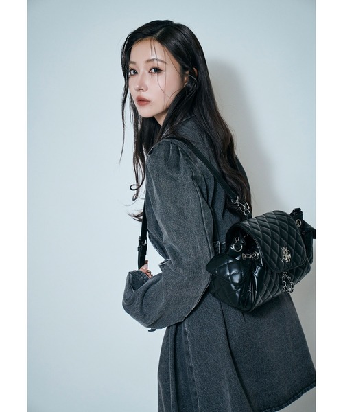 ANDGEEBEE（アンジービー）の「2WAYキルティングリュックバッグ（バックパック/リュック・レディース・ブラック/アイボリー・FREE）」の15枚目の写真