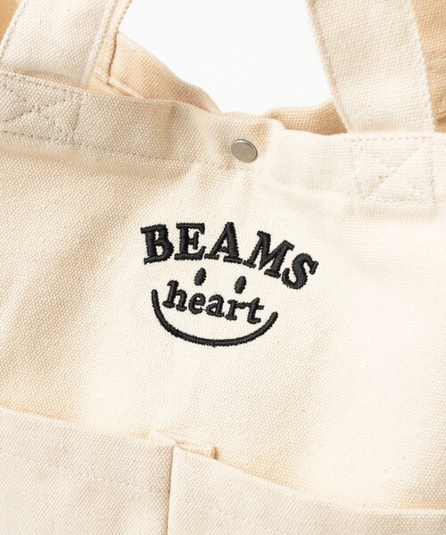 BEAMS HEART（ビームスハート）の「【ベストセラー / 2WAY】スマイル 刺繍 ロゴ バッグ A4収納可能（トートバッグ・レディース・チャコールグレー/ナチュラル/グリーン/ベージュ/イエロー系その他4/ブラウン・ONE SIZE）」の11枚目の写真