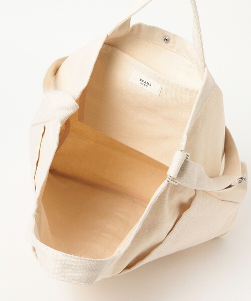 BEAMS HEART（ビームスハート）の「【ベストセラー / 2WAY】スマイル 刺繍 ロゴ バッグ A4収納可能（トートバッグ・レディース・チャコールグレー/ナチュラル/グリーン/ベージュ/イエロー系その他4/ブラウン・ONE SIZE）」の14枚目の写真