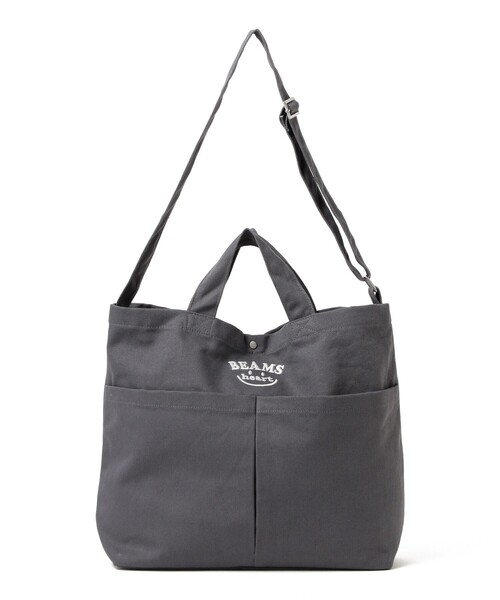 BEAMS HEART（ビームスハート）の「【ベストセラー / 2WAY】スマイル 刺繍 ロゴ バッグ A4収納可能（トートバッグ・レディース・チャコールグレー/ナチュラル/グリーン/ベージュ/イエロー系その他4/ブラウン・ONE SIZE）」の15枚目の写真