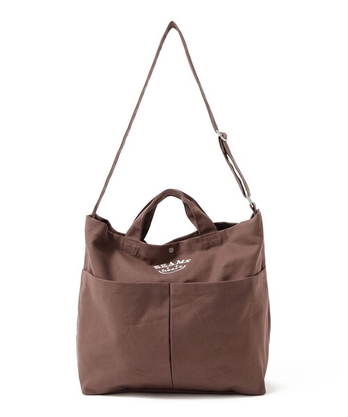 BEAMS HEART（ビームスハート）の「【ベストセラー / 2WAY】スマイル 刺繍 ロゴ バッグ A4収納可能（トートバッグ・レディース・チャコールグレー/ナチュラル/グリーン/ベージュ/イエロー系その他4/ブラウン・ONE SIZE）」の22枚目の写真