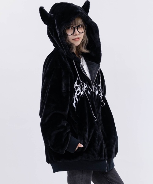 ●BMTH フード付きパーカー 黒ブラック　袖にロゴ　海外Lサイズ　未使用新品 親子お揃い D.A.D スプレーロゴパーカー 8113A oa23(M ブラック