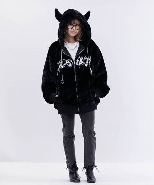 セール】【13】ツノミミ トライバル ファーパーカー（パーカー