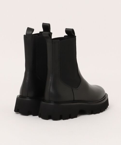 FABIO RUSCONI(ファビオルスコーニ)の「【FABIO RUSCONI】レザー 本革 ショートブーツ サイドゴア 厚底 ボリューム(ブーツ・レディース・ブラック・36/37/38/39)」の2枚目の写真