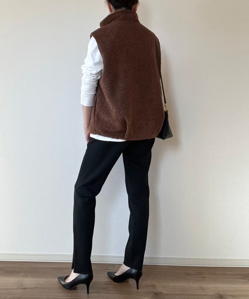 Trefle blanc(トレフルブラン)の「【original】Boa Vest(ベスト・レディース・ブラウン・FREE)」の10枚目の写真