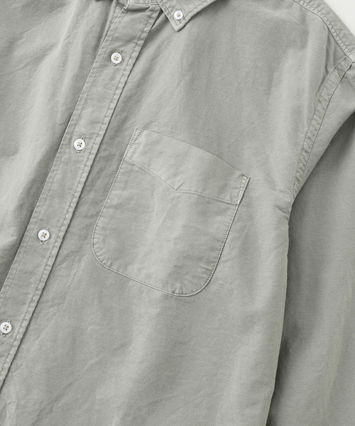 SAVE KHAKI UNITED（セーブカーキユナイテッド）の「SAVE KHAKI UNITED / セーブ カーキ ユナイテッド オックスフォード シャツ（シャツ/ブラウス・メンズ・グレー/ホワイト・MEDIUM/LARGE/X-LARGE）」の4枚目の写真