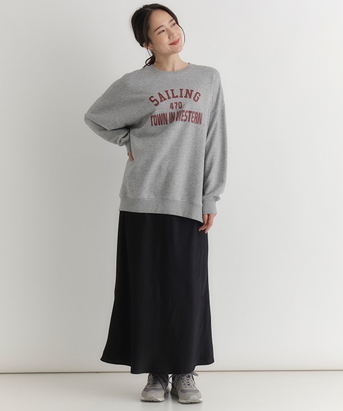 Right-on（ライトオン）の「【HONEYSUCKLE ROSE】サテン ナロースカート (Iライン / ロング丈 / ウエストゴム/ 上品見え / 華奢見え / きれいめカジュアル / 手洗い可)（スカート・レディース・ライトベージュ/ブラック/ダークベージュ・S/M/L）」の21枚目の写真