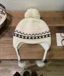 SANSeLF | 【SANSeLF】 ポンポン付きノルディックニット帽 saa25a171(ニットキャップ/ビーニー)