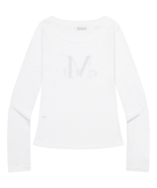 MUCENT(ムセント)の「メインシンボルシースルー長袖Tシャツ(3カラー)(Tシャツ/カットソー・レディース・ホワイト/スカイブルー/ブラック・FREE)」の7枚目の写真