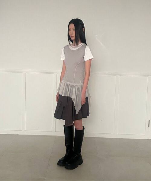FLAREUP(フレアアップ)の「レイヤードレースフリルノースリーブ(FL-157_クリーム)(Tシャツ/カットソー・レディース・Cream・1/2)」の12枚目の写真