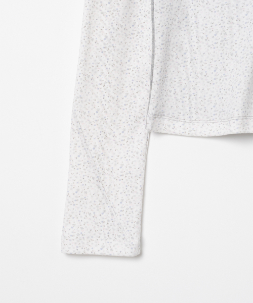 MILLO WOMEN(ミロウーマン)の「ミックスド柄Tシャツ【メランジグレー】(Tシャツ/カットソー・レディース・その他・FREE)」の4枚目の写真