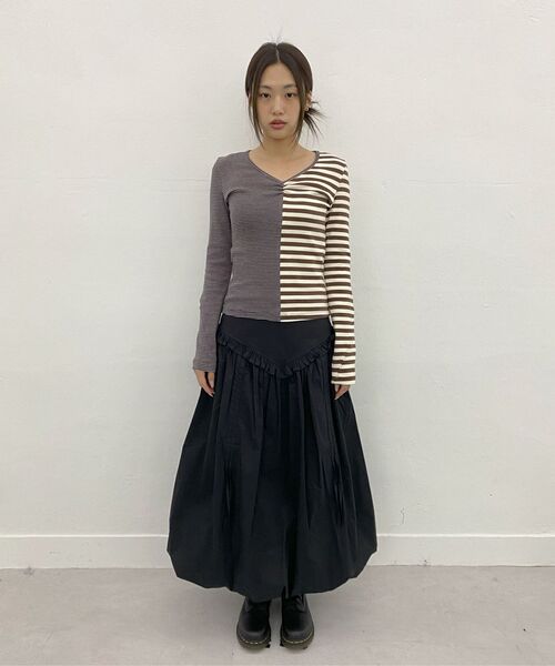 MILLO WOMEN(ミロウーマン)の「ミックスド柄Tシャツ【メランジグレー】(Tシャツ/カットソー・レディース・その他・FREE)」の7枚目の写真