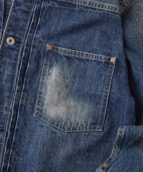OUTSTANDING（アウトスタンディング）の「W.W. II SELVEDGE DENIM 1ST JACKET_MEDIUM BLUE（デニムジャケット・メンズ・その他・SMALL/MEDIUM/LARGE）」の8枚目の写真