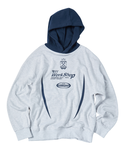 TRAVEL（トラベル）の「クラブロゴミックスフードパーカー ヘザーグレー（パーカー・レディース・その他・LARGE/X-LARGE/SMALL/MEDIUM）」の2枚目の写真