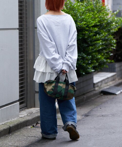 etsinta（エシンタ）の「【etsinta/エシンタ】リメイク裾フリルスウェット（Tシャツ/カットソー・レディース・グレー・ONE SIZE）」の11枚目の写真