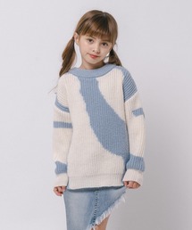 URBAN CHERRY（アーバンチェリー）の「"【軽量なのに暖かい""かるポカ""素材】ニュアンスカラーデザインニット"（ニット/セーター・キッズ）」