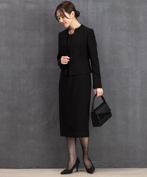 ROBEDECORA（ローブデコラ）の「【洗える喪服】ノーカラージャケット&タイトワンピースセット（スーツセット）」