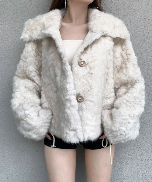 セール】ショートフェイクファージャケット（その他アウター）｜VEILA