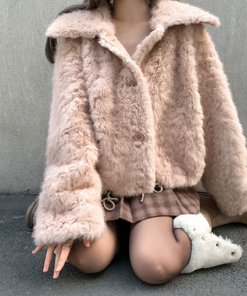 セール】ショートフェイクファージャケット（その他アウター）｜VEILA