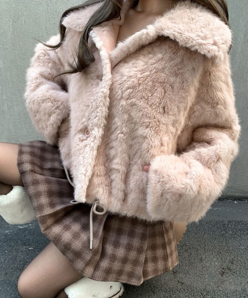 セール】ショートフェイクファージャケット（その他アウター）｜VEILA