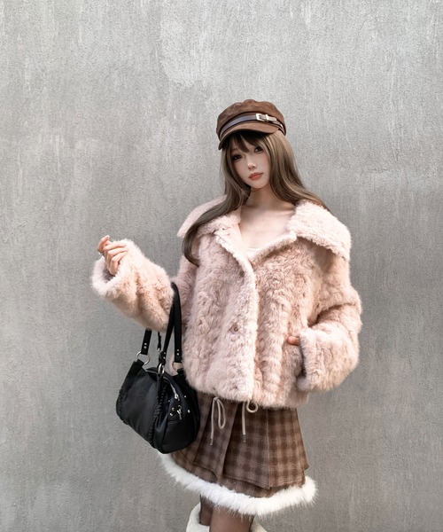 セール】ショートフェイクファージャケット（その他アウター）｜VEILA