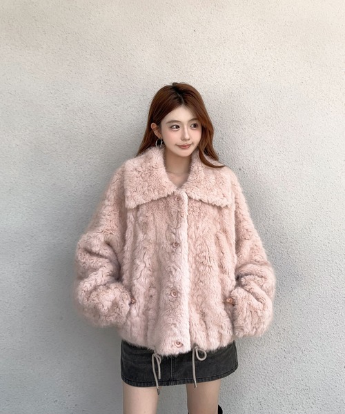 セール】ショートフェイクファージャケット（その他アウター）｜VEILA