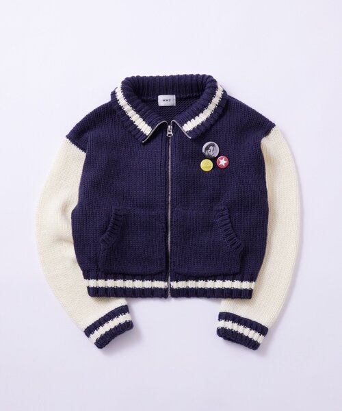 WHO'S WHO gallery(フーズフーギャラリー)の「ニットスタジャン(スタジャン・レディース・レッド/ネイビー・FREE)」の16枚目の写真